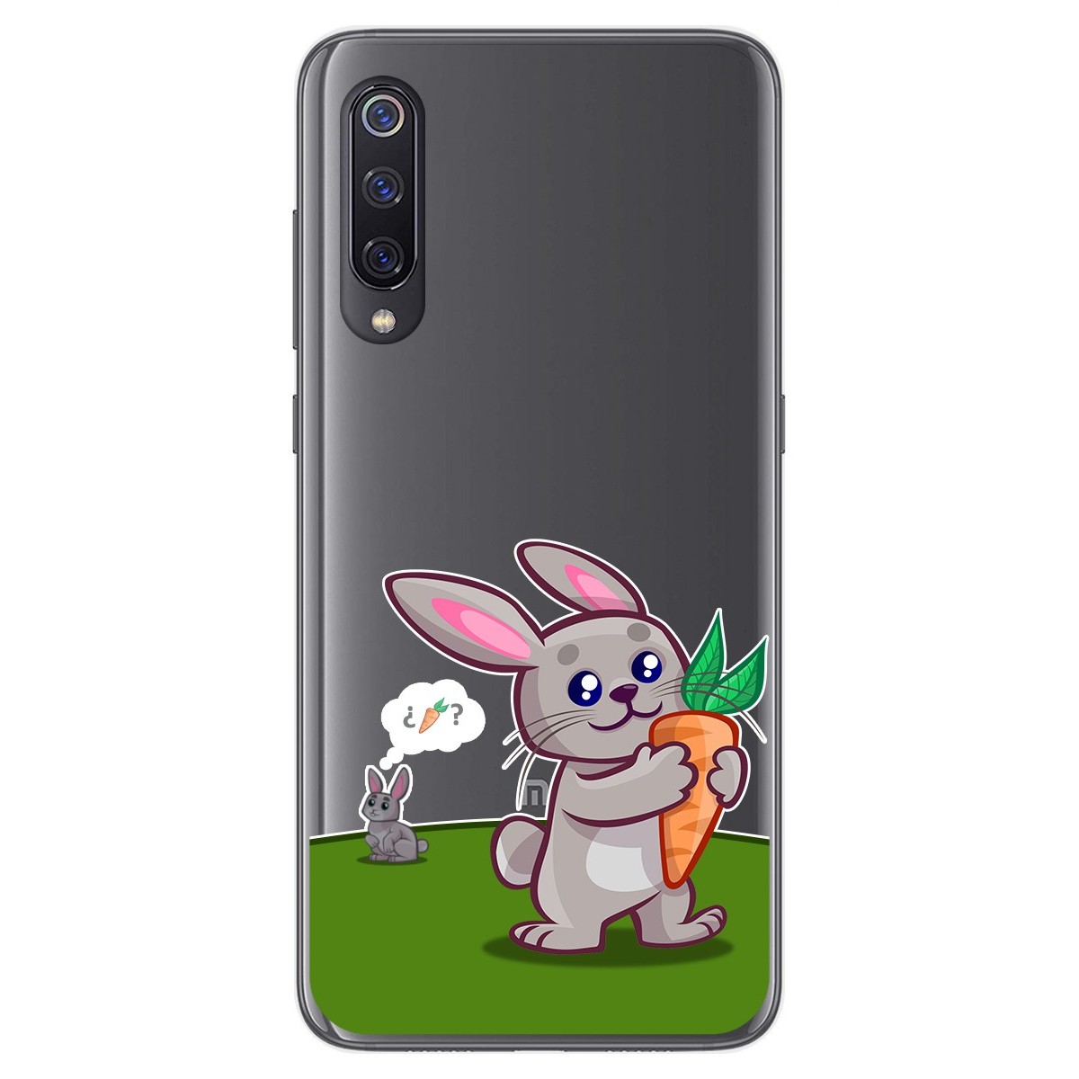 Funda Gel Transparente para Xiaomi Mi 9 diseño Conejo Dibujos