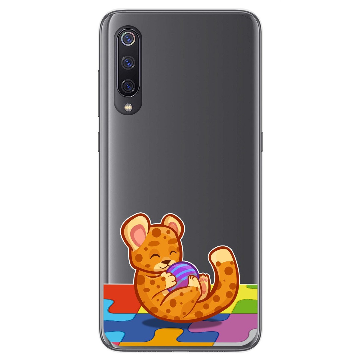 Funda Gel Transparente para Xiaomi Mi 9 diseño Leopardo Dibujos