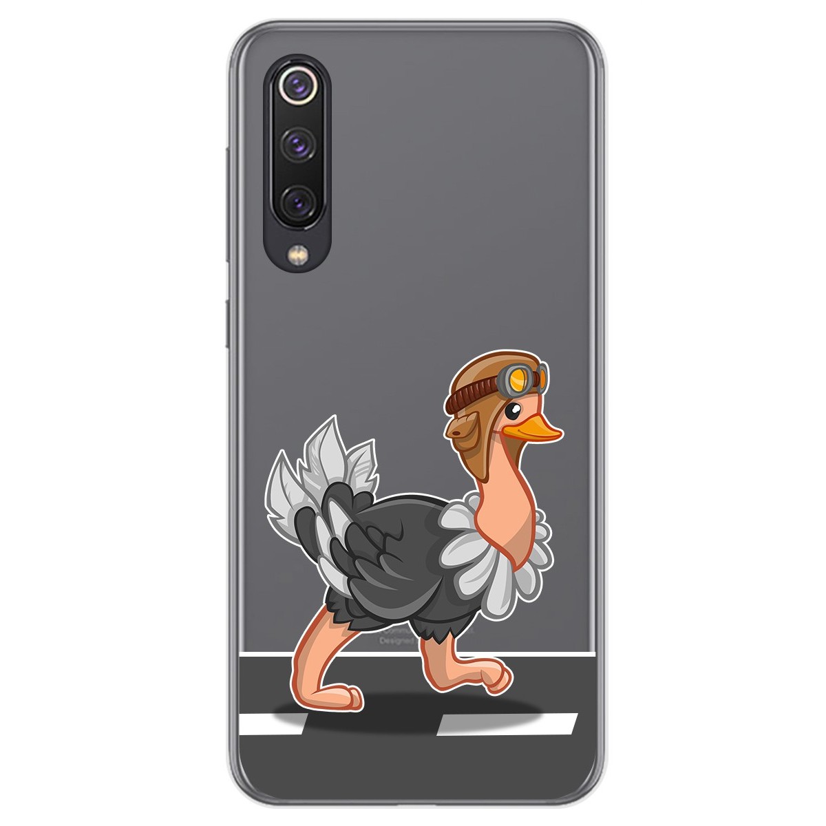 Funda Gel Transparente para Xiaomi Mi 9 SE diseño Avestruz Dibujos