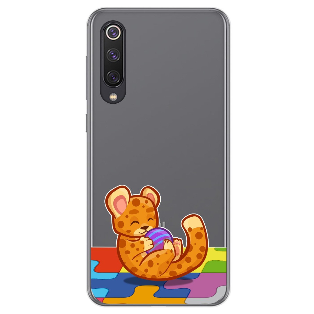Funda Gel Transparente para Xiaomi Mi 9 SE diseño Leopardo Dibujos