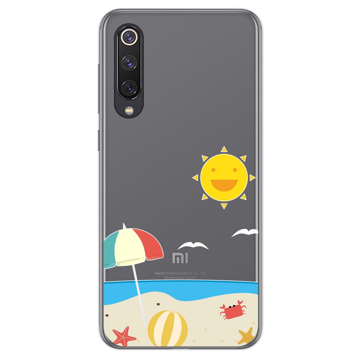 Funda Gel Transparente para Xiaomi Mi 9 SE diseño Playa Dibujos