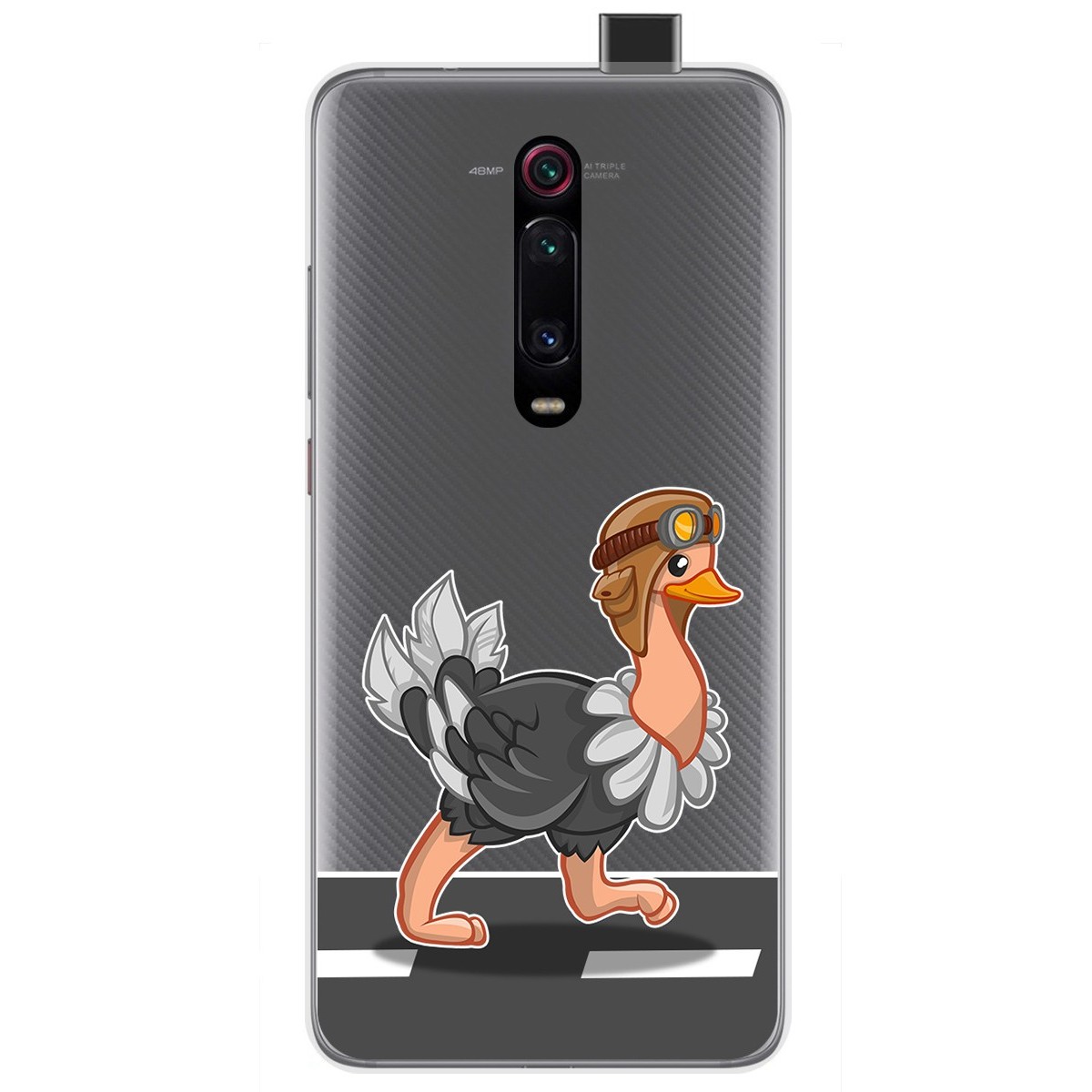 Funda Gel Transparente para Xiaomi Mi 9T / Mi 9T Pro diseño Avestruz Dibujos