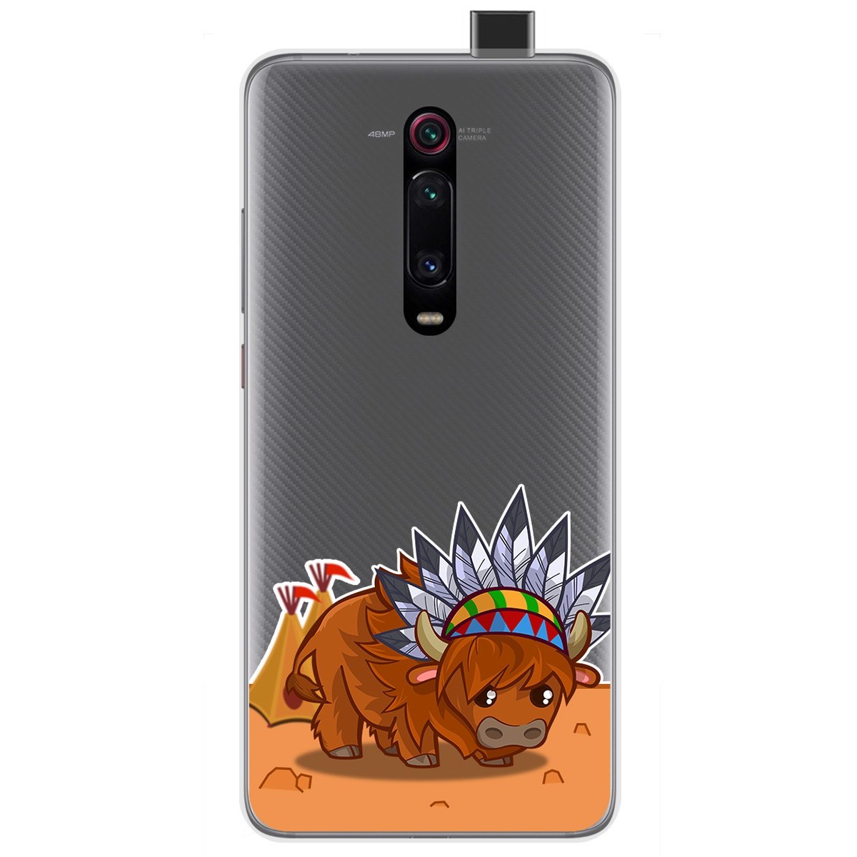 Funda Gel Transparente para Xiaomi Mi 9T / Mi 9T Pro diseño Bufalo Dibujos