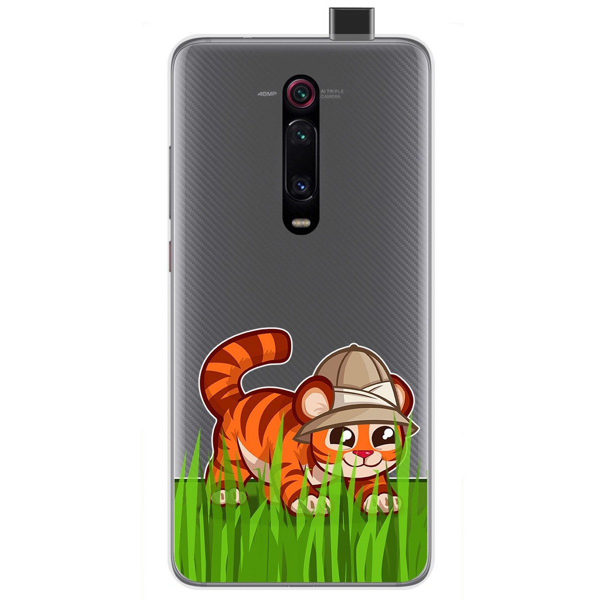 Funda Gel Transparente para Xiaomi Mi 9T / Mi 9T Pro diseño Tigre Dibujos