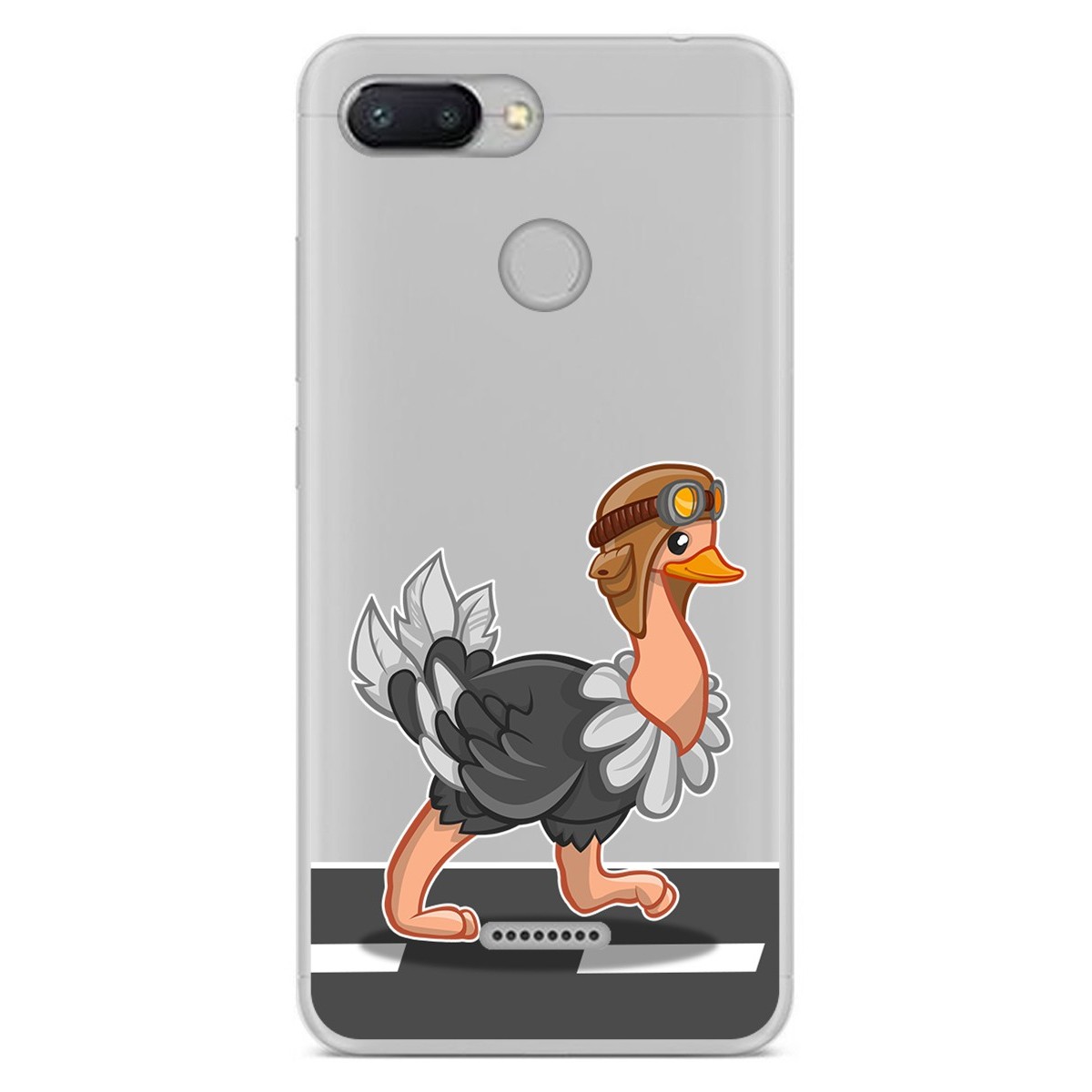 Funda Gel Transparente para Xiaomi Redmi 6 diseño Avestruz Dibujos