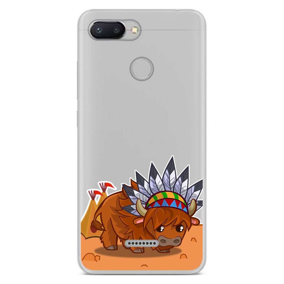 Funda Gel Transparente para Xiaomi Redmi 6 diseño Bufalo Dibujos