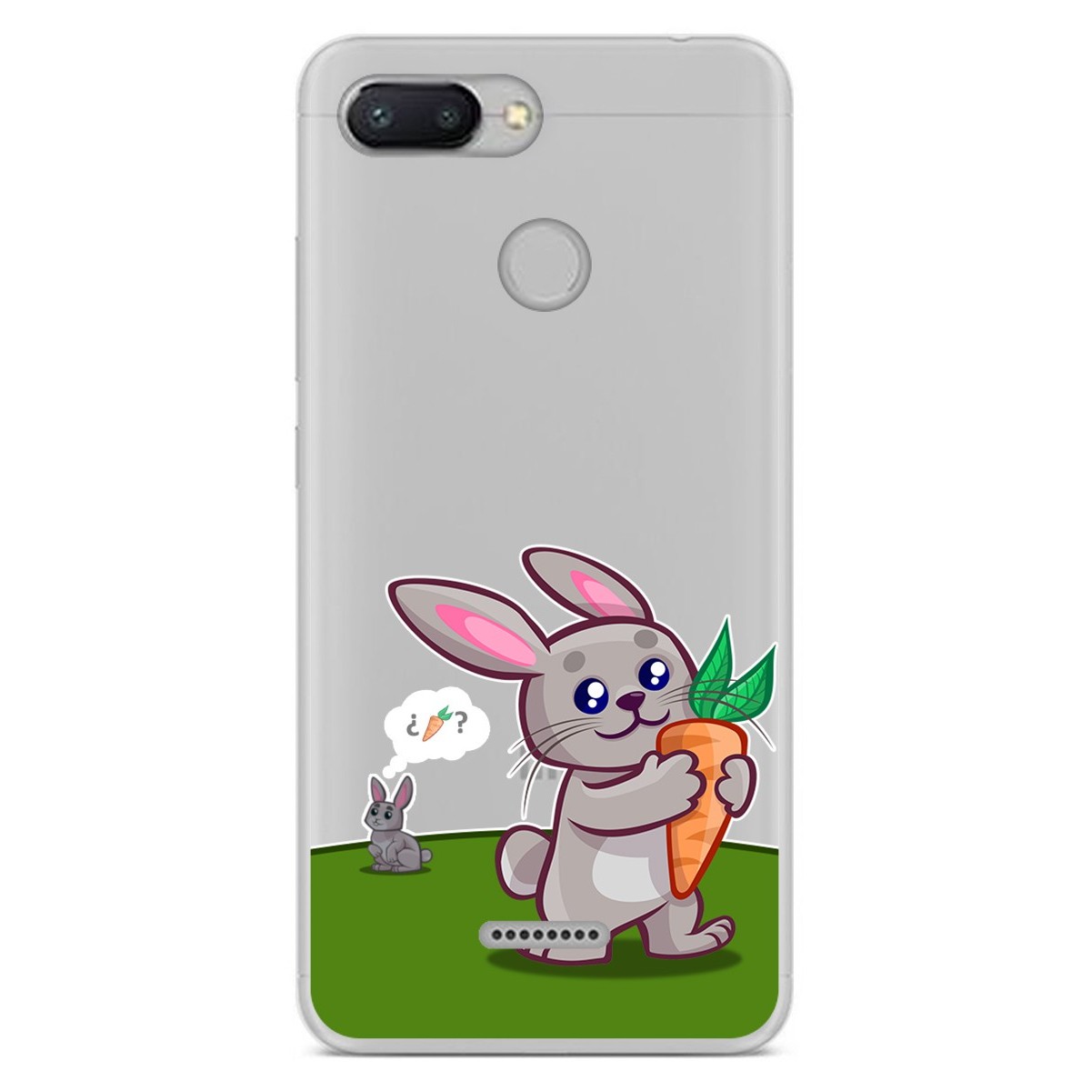 Funda Gel Transparente para Xiaomi Redmi 6 diseño Conejo Dibujos