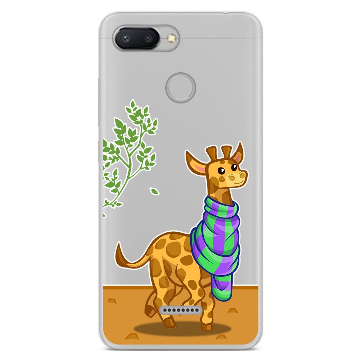 Funda Gel Transparente para Xiaomi Redmi 6 diseño Jirafa Dibujos