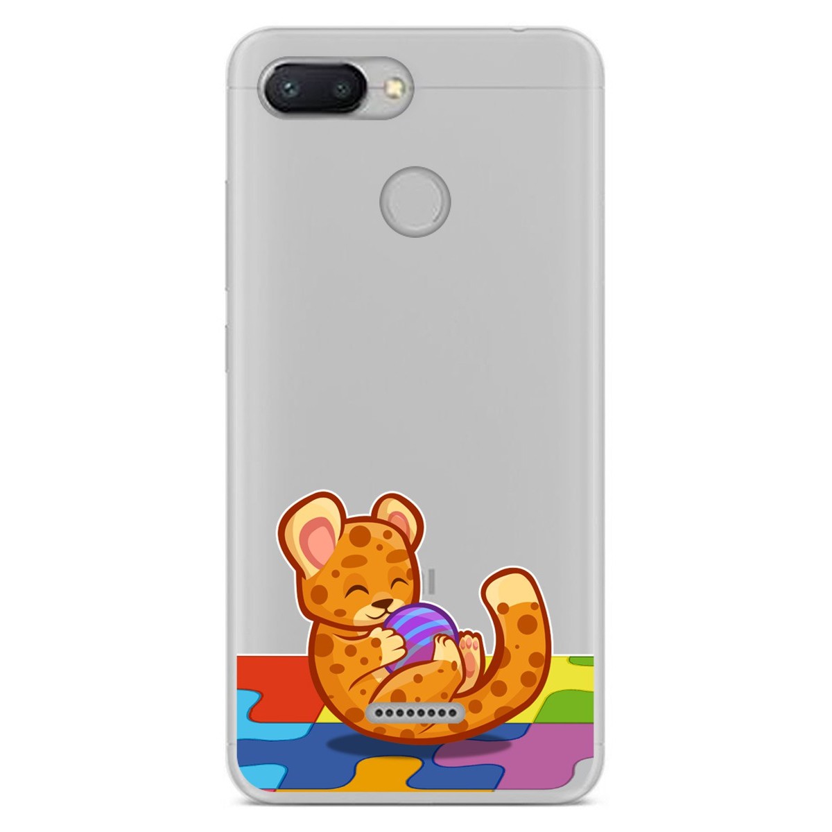 Funda Gel Transparente para Xiaomi Redmi 6 diseño Leopardo Dibujos