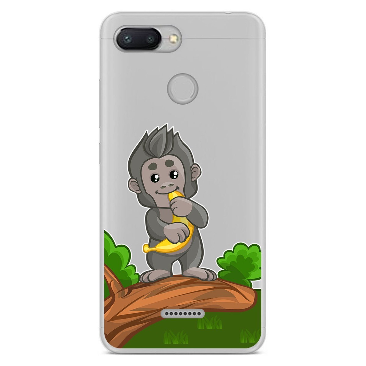 Funda Gel Transparente para Xiaomi Redmi 6 diseño Mono Dibujos