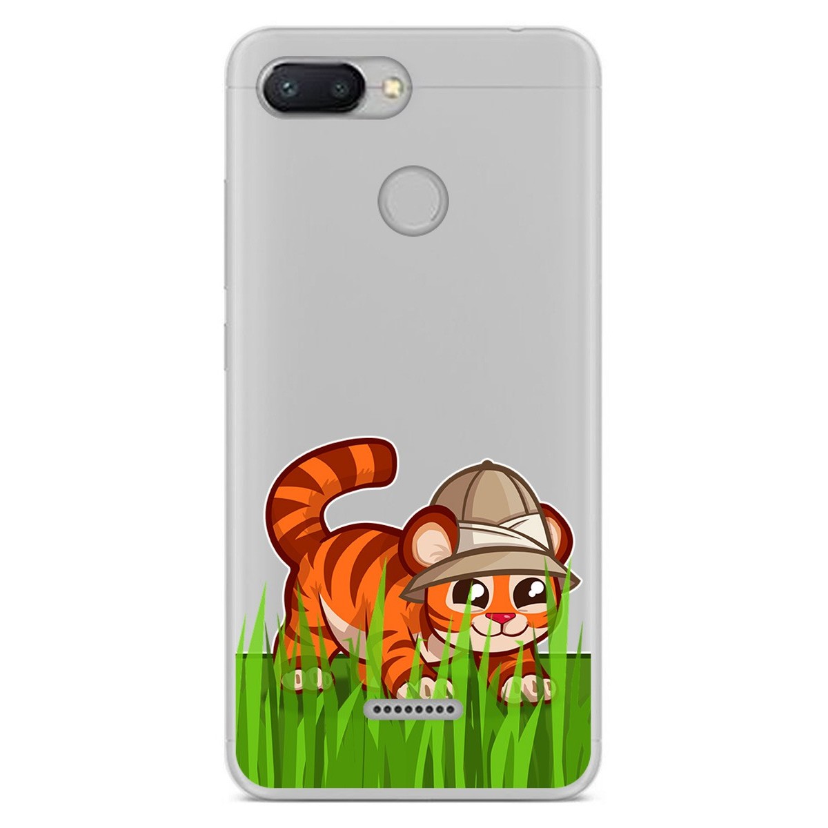 Funda Gel Transparente para Xiaomi Redmi 6 diseño Tigre Dibujos