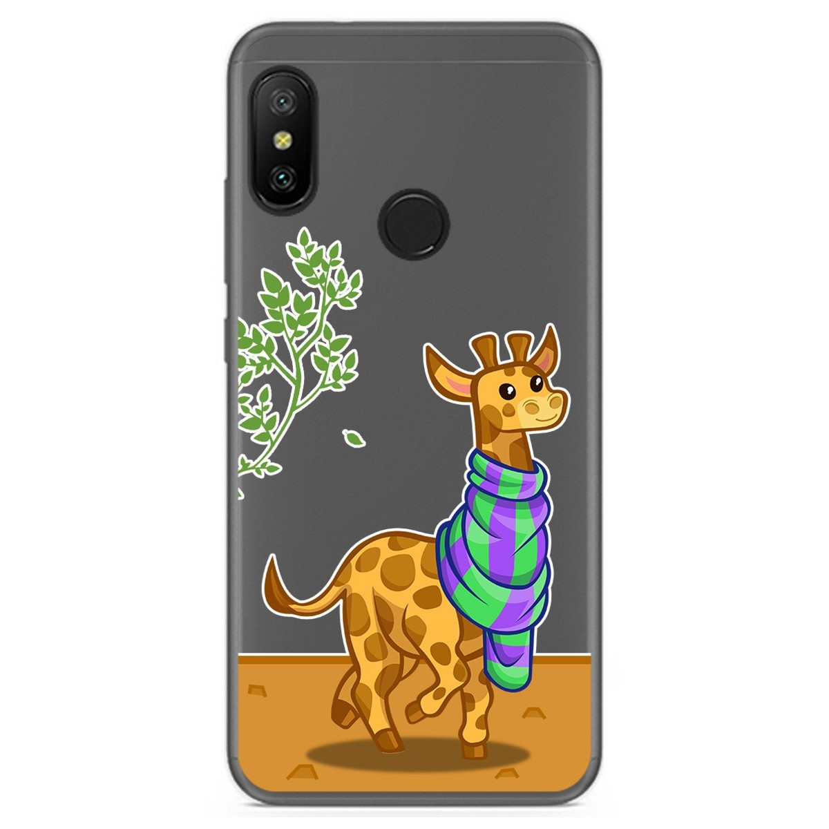 Funda Gel Transparente para Xiaomi Redmi 6 Pro / Mi A2 Lite diseño Jirafa Dibujos