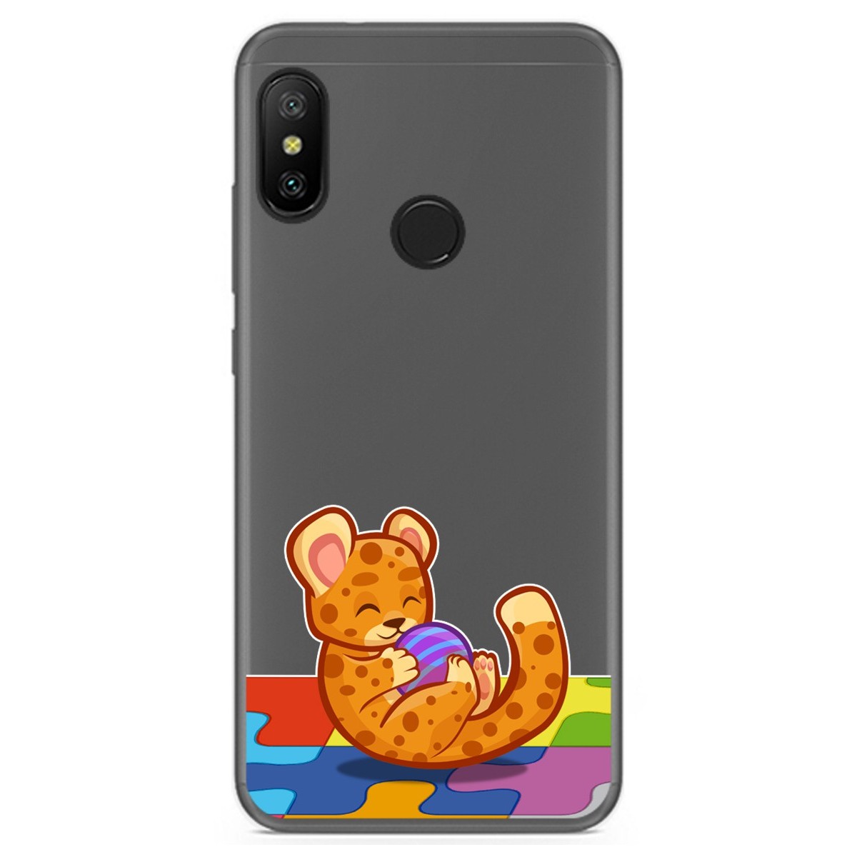 Funda Gel Transparente para Xiaomi Redmi 6 Pro / Mi A2 Lite diseño Leopardo Dibujos