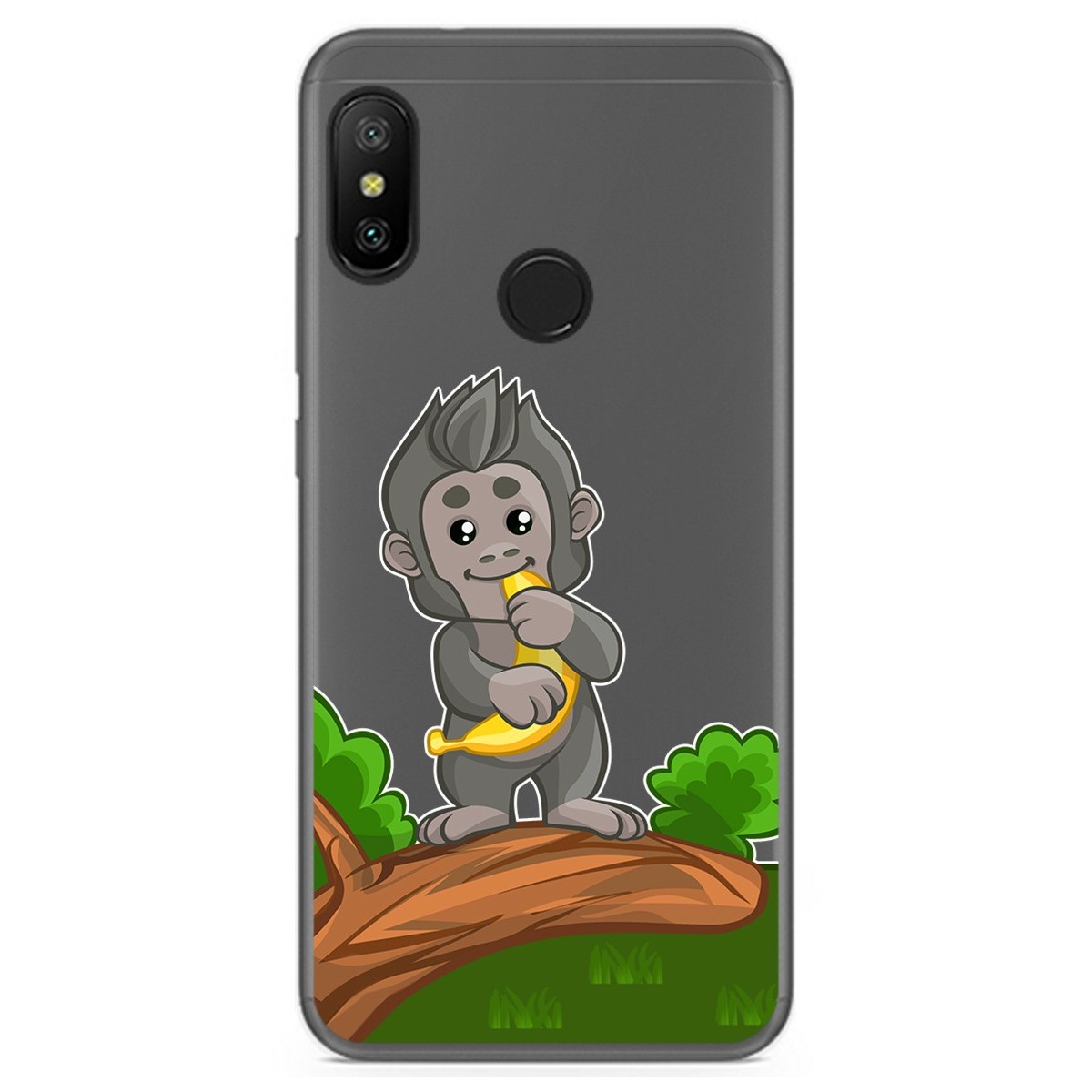 Funda Gel Transparente para Xiaomi Redmi 6 Pro / Mi A2 Lite diseño Mono Dibujos