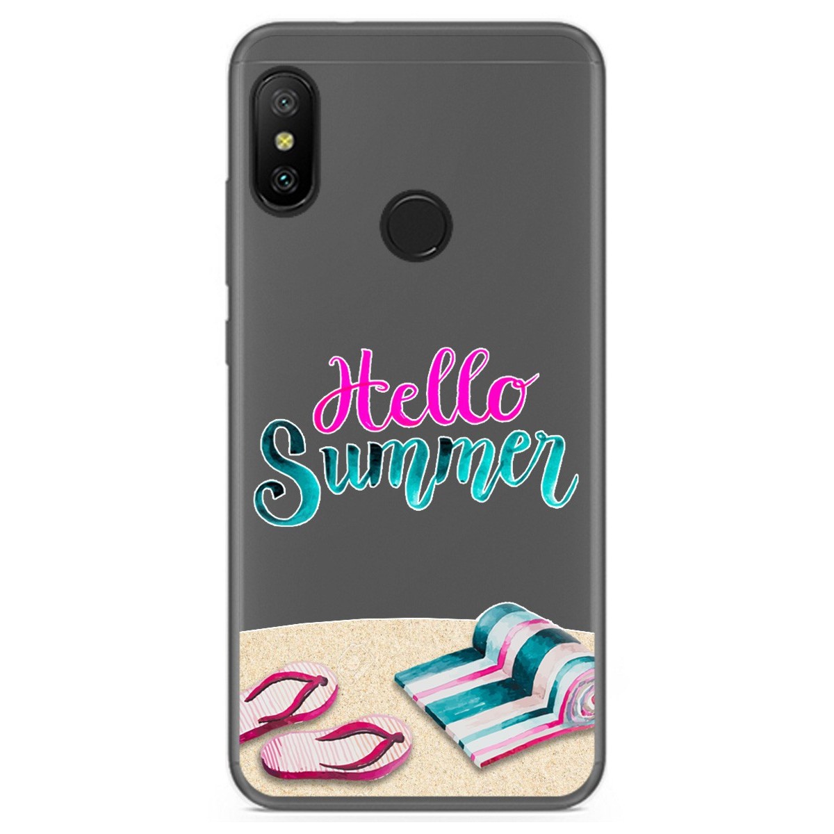 Funda Gel Transparente para Xiaomi Redmi 6 Pro / Mi A2 Lite diseño Summer Dibujos
