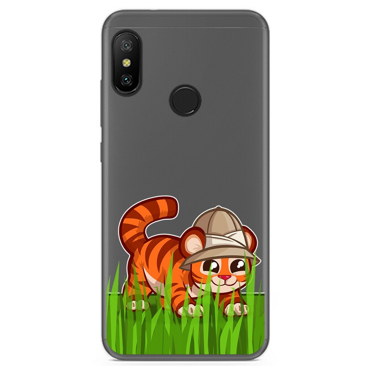 Funda Gel Transparente para Xiaomi Redmi 6 Pro / Mi A2 Lite diseño Tigre Dibujos