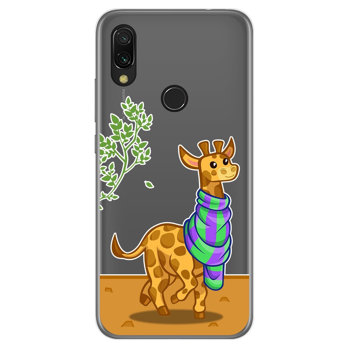 Funda Gel Transparente para Xiaomi Redmi 7 diseño Jirafa Dibujos