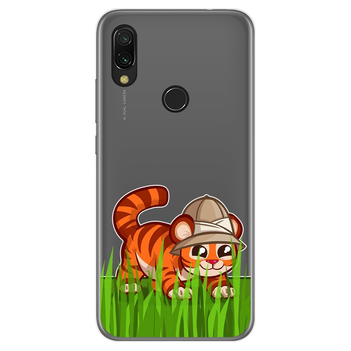 Funda Gel Transparente para Xiaomi Redmi 7 diseño Tigre Dibujos