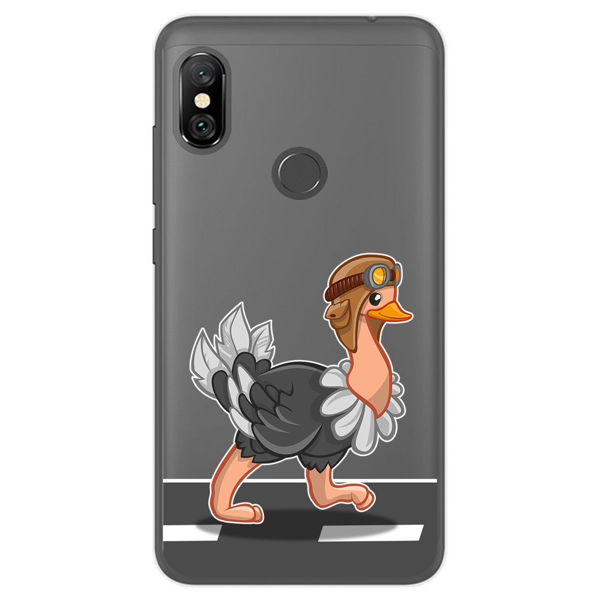 Funda Gel Transparente para Xiaomi Redmi Note 6 Pro diseño Avestruz Dibujos