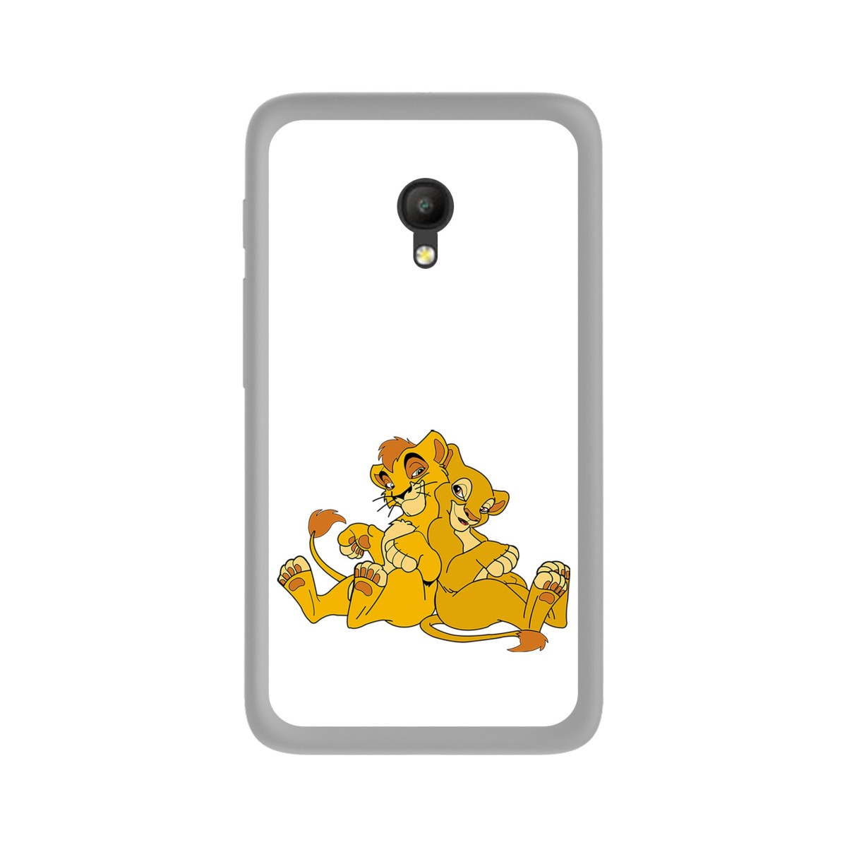 Funda Gel Tpu para Orange Rise 51 / Alcatel Pixi 4 (5) 4G / Vodafone Smart Turbo 7 Diseño Leones Dibujos