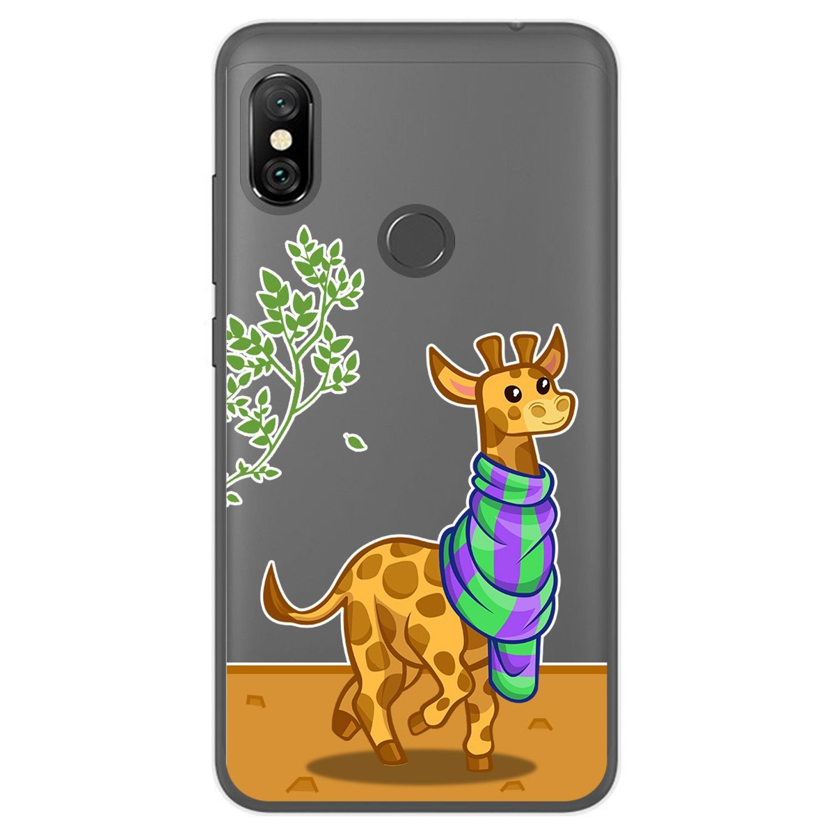 Funda Gel Transparente para Xiaomi Redmi Note 6 Pro diseño Jirafa Dibujos