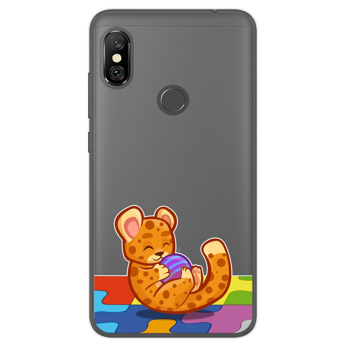 Funda Gel Transparente para Xiaomi Redmi Note 6 Pro diseño Leopardo Dibujos