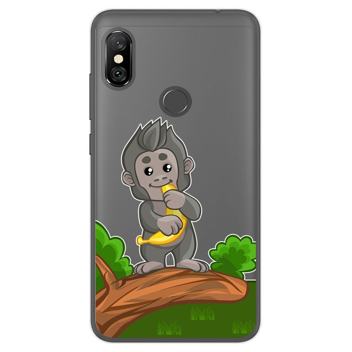 Funda Gel Transparente para Xiaomi Redmi Note 6 Pro diseño Mono Dibujos