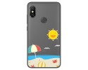 Funda Gel Transparente para Xiaomi Redmi Note 6 Pro diseño Playa Dibujos
