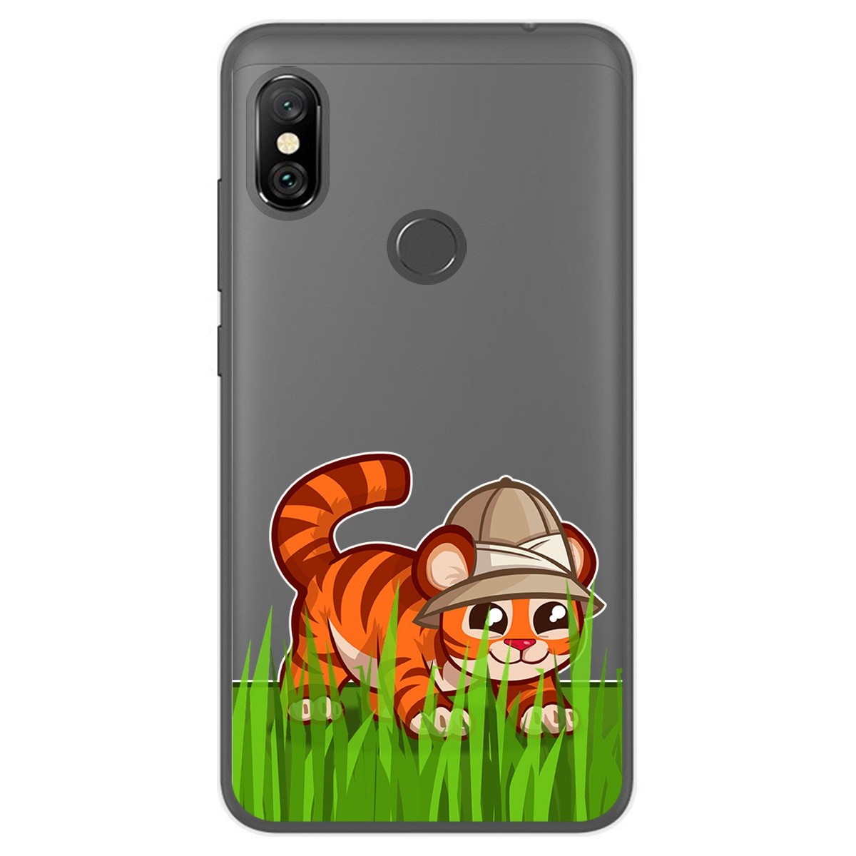 Funda Gel Transparente para Xiaomi Redmi Note 6 Pro diseño Tigre Dibujos