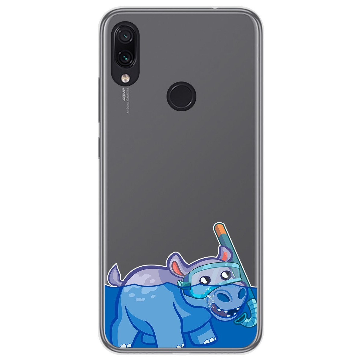 Funda Gel Transparente para Xiaomi Redmi Note 7 diseño Hipo Dibujos