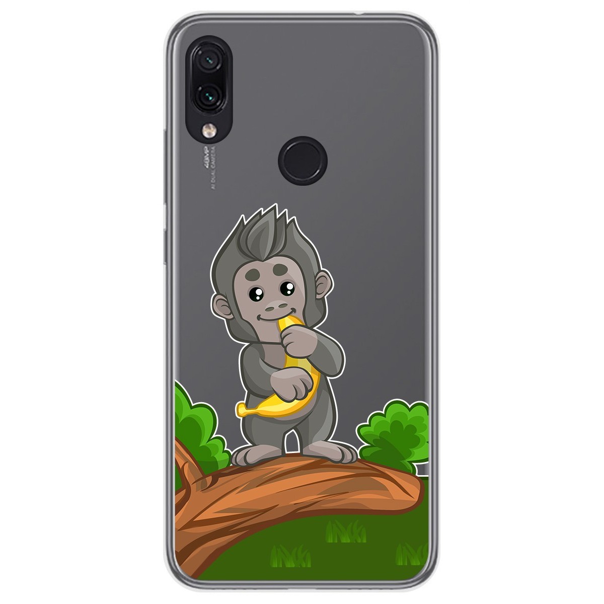 Funda Gel Transparente para Xiaomi Redmi Note 7 diseño Mono Dibujos