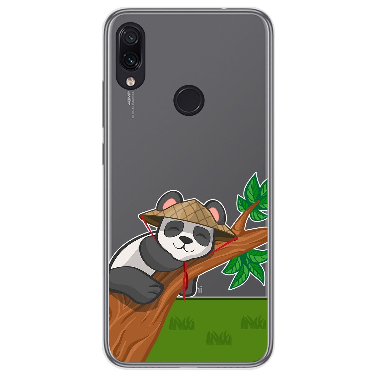 Funda Gel Transparente para Xiaomi Redmi Note 7 diseño Panda Dibujos