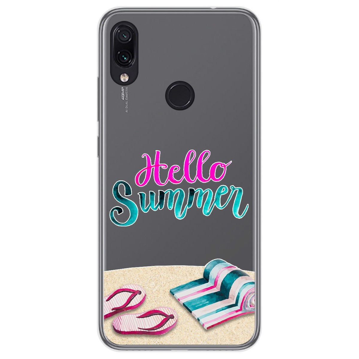 Funda Gel Transparente para Xiaomi Redmi Note 7 diseño Summer Dibujos