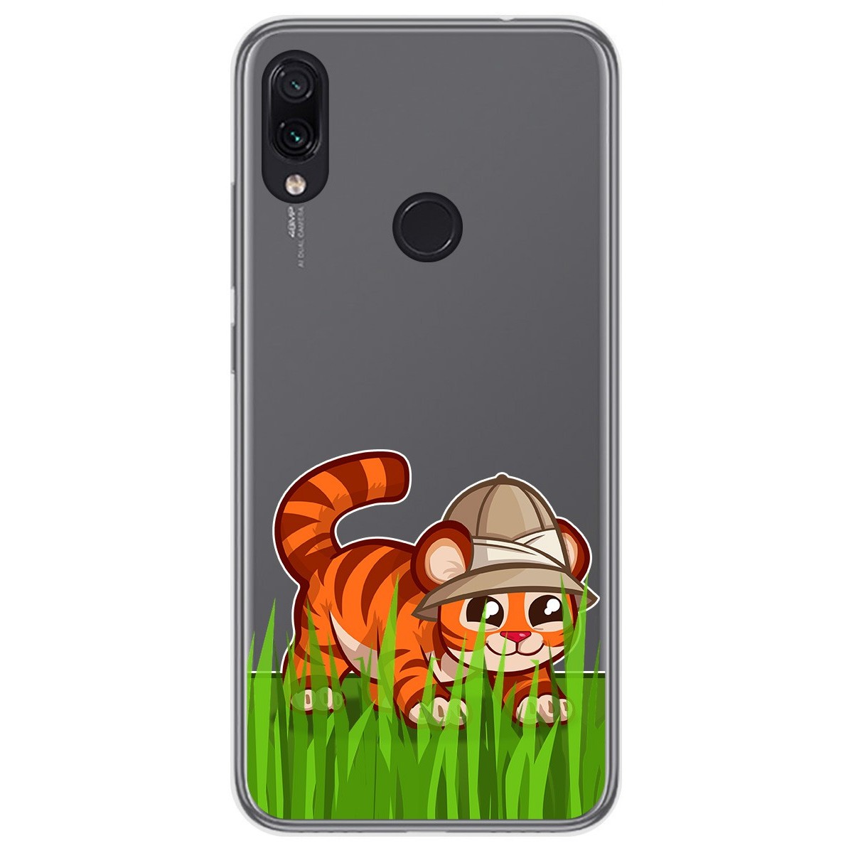 Funda Gel Transparente para Xiaomi Redmi Note 7 diseño Tigre Dibujos