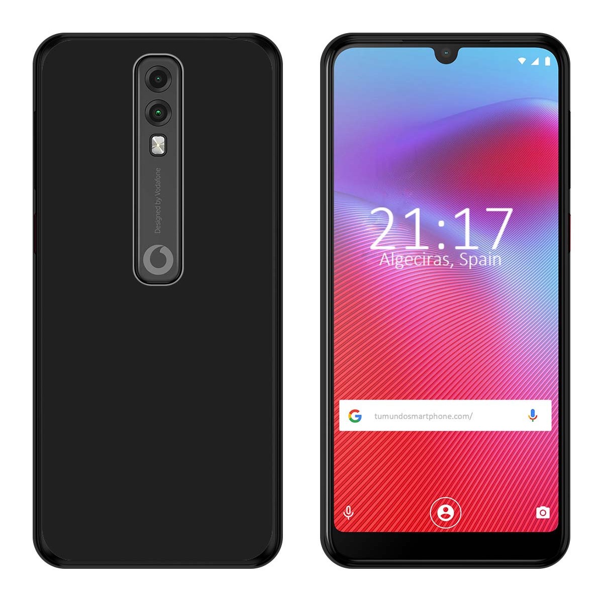Funda Gel Tpu para Vodafone Smart V10 Color Negra
