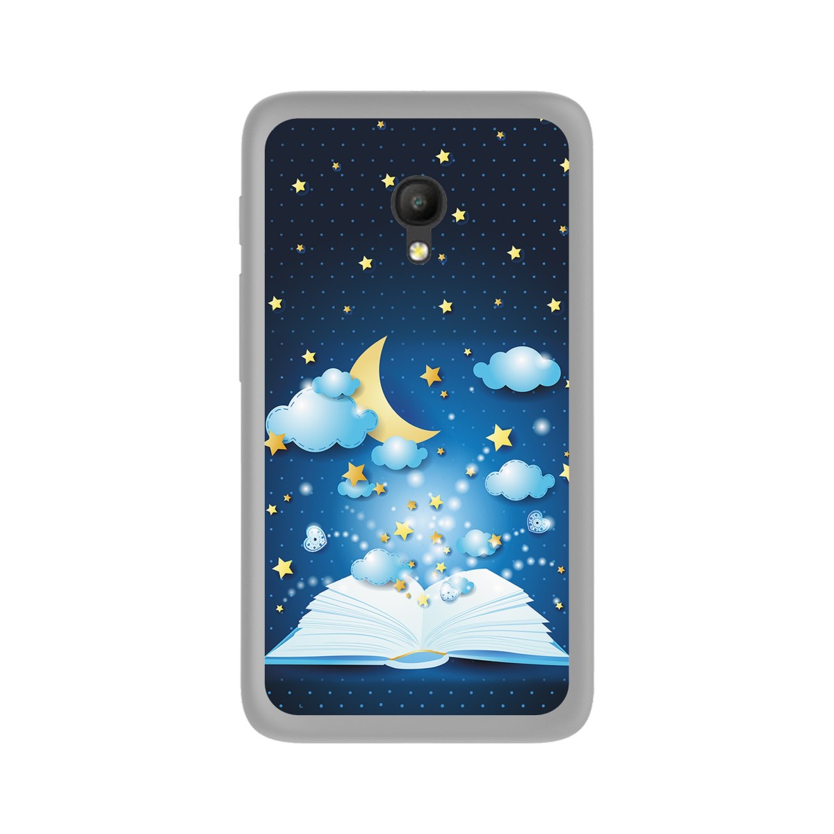 Funda Gel Tpu para Orange Rise 51 / Alcatel Pixi 4 (5) 4G / Vodafone Smart Turbo 7 Diseño Libro-Cuentos Dibujos