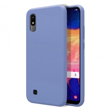 Funda Silicona Líquida Ultra Suave para Samsung Galaxy A10 color Azul Celeste