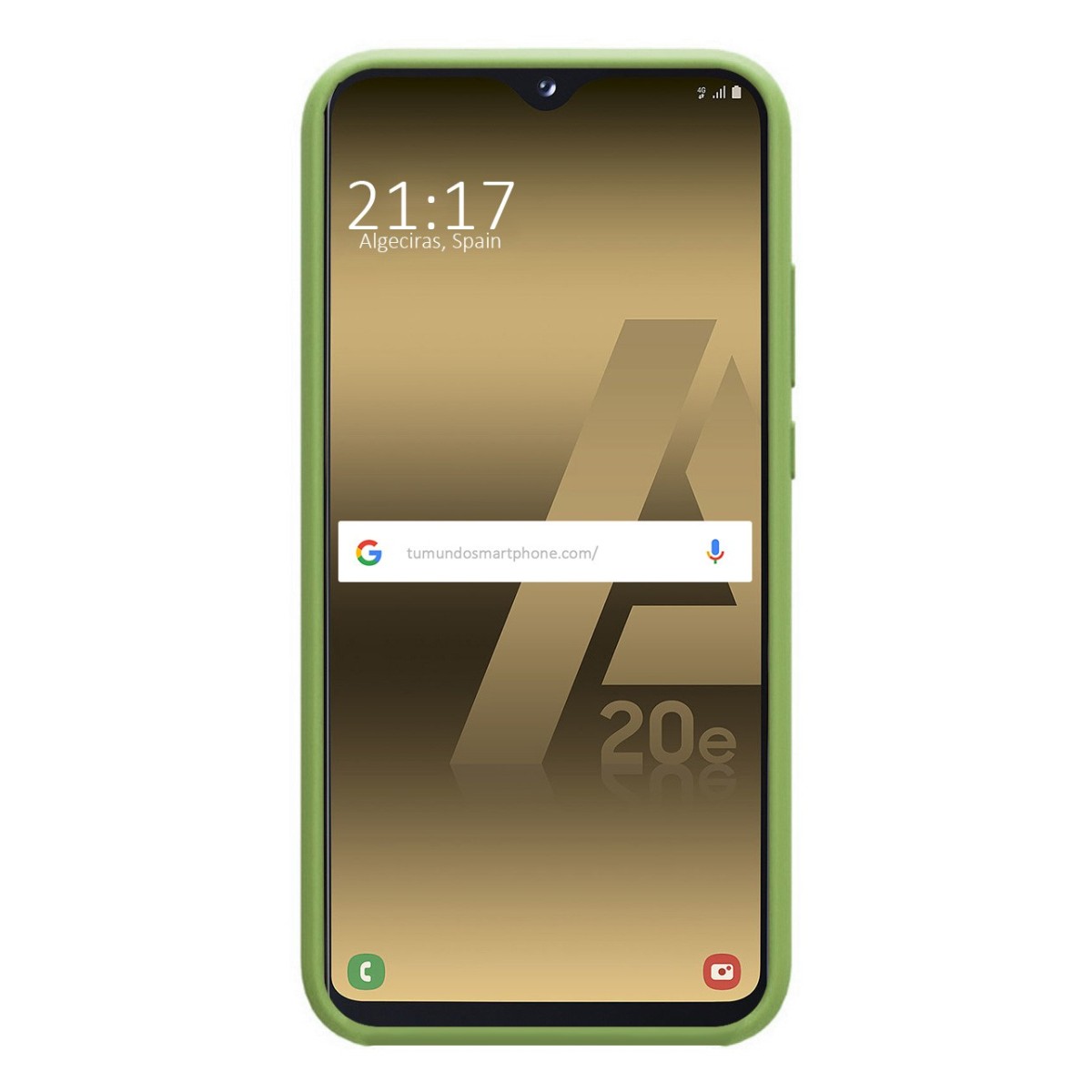 Funda Silicona Líquida Ultra Suave para Samsung Galaxy A20e 5.8 color Verde