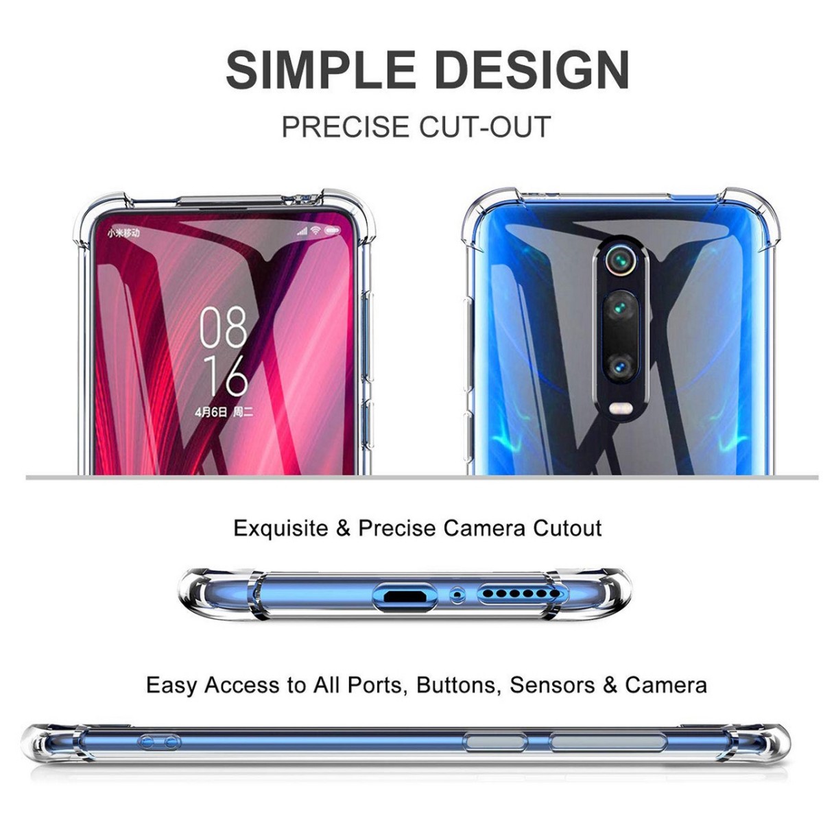 Funda Gel Tpu Anti-Shock Transparente para Xiaomi Mi 9T / Mi 9T Pro