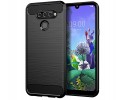 Funda Gel Tpu Tipo Carbon Negra para Lg Q60 / K50