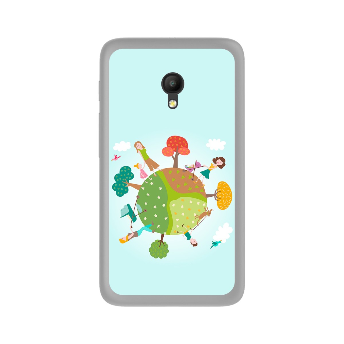 Funda Gel Tpu para Orange Rise 51 / Alcatel Pixi 4 (5) 4G / Vodafone Smart Turbo 7 Diseño Familia Dibujos