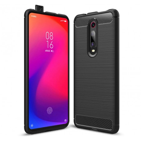Funda Gel Tpu Tipo Carbon Negra para Xiaomi Mi 9T / Mi 9T Pro