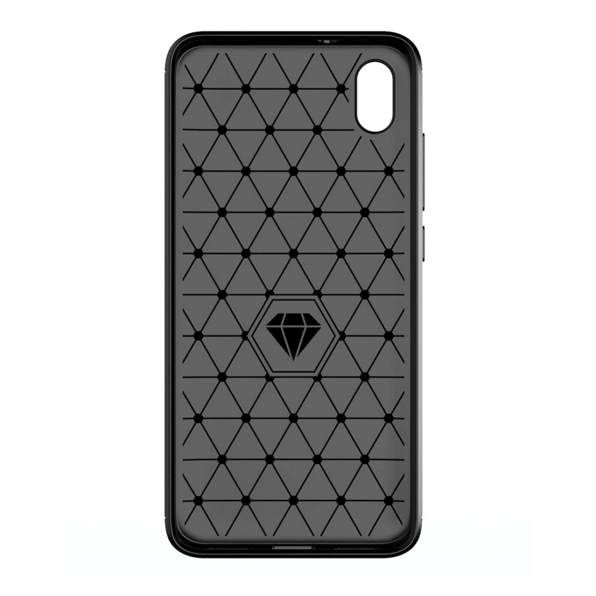 Funda Gel Tpu Tipo Carbon Negra para Xiaomi Redmi 7A