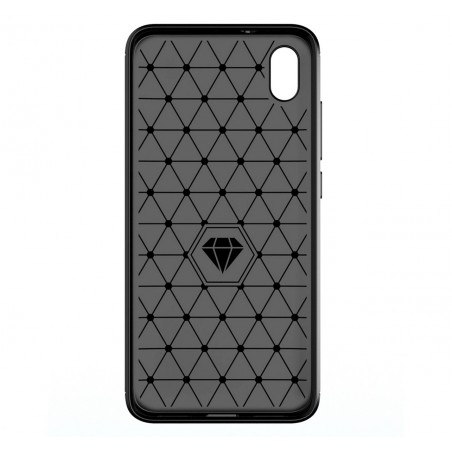 Funda Gel Tpu Tipo Carbon Negra para Xiaomi Redmi 7A