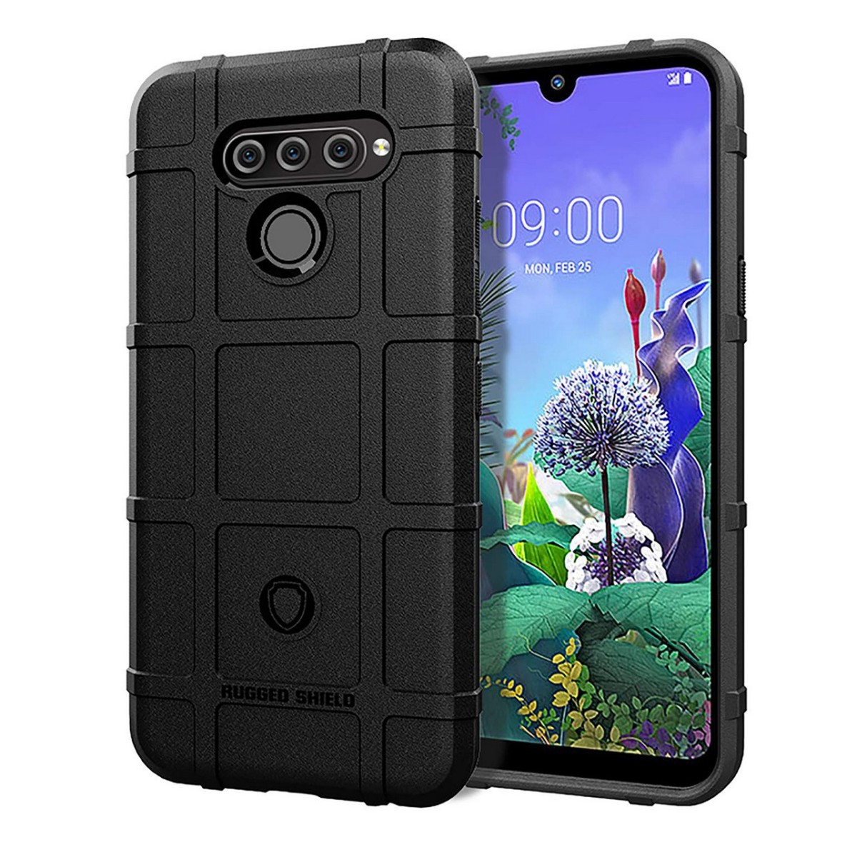 Funda Armor Rugged Shield Antigolpes para Lg Q60 / K50 color Negra