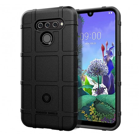 Funda Armor Rugged Shield Antigolpes para Lg Q60 / K50 color Negra