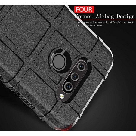 Funda Armor Rugged Shield Antigolpes para Lg Q60 / K50 color Negra