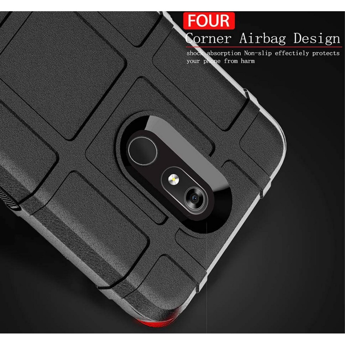 Funda Armor Rugged Shield Antigolpes para Nokia 3.2 color Negra