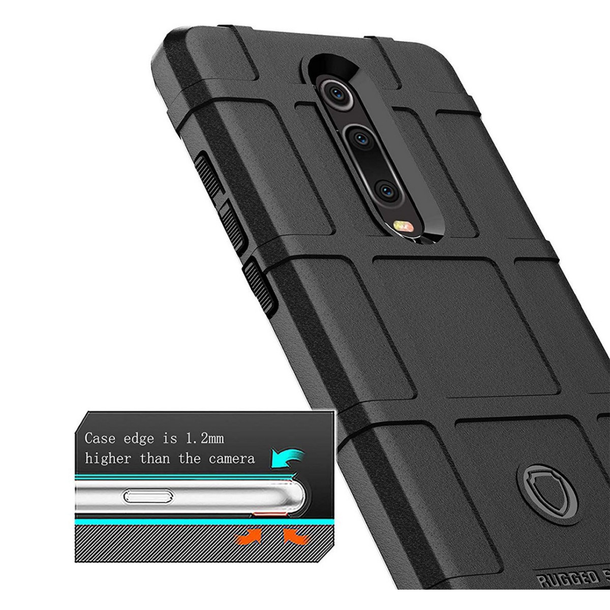 Funda Armor Rugged Shield Antigolpes para Xiaomi Mi 9T / Mi 9T Pro color Negra