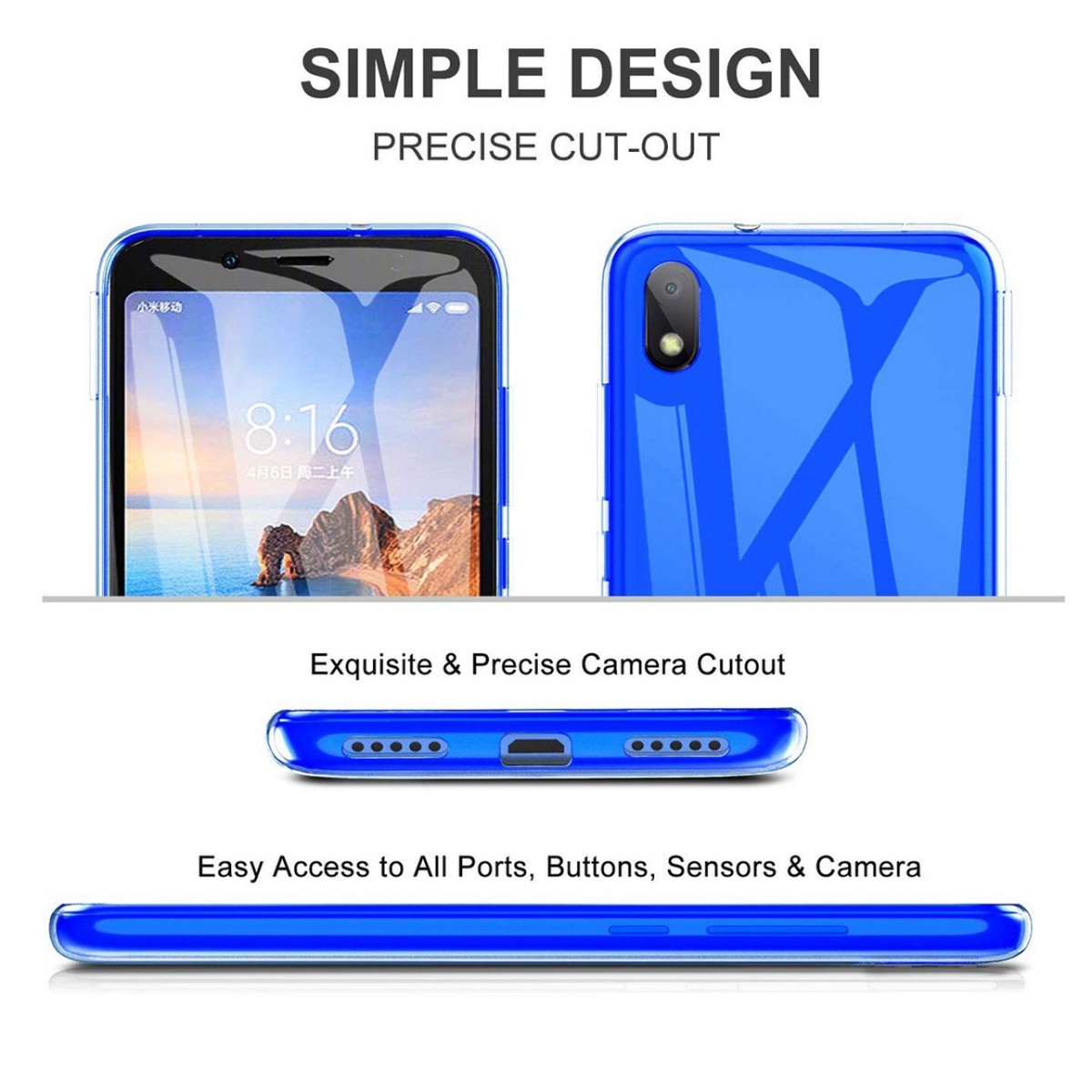 Funda Gel Tpu Fina Ultra-Thin 0,5mm Transparente para Xiaomi Redmi 7A